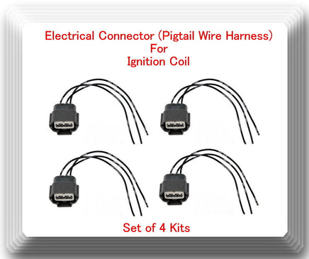 4Kit Electrical Connector of Ignition Coil UF540 Fits:Mazda 3 6 CX-7 MX-5 MIATA 