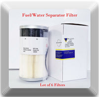 6 x Fuel/Water Separtaor Filter Fits Motor Coach Industries Peterbilt Sterling 