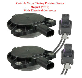 2x VVT Variable Valve Timing Position Sensor Magnet & Connectors For Mercedes