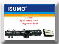 2 Pieces Engine Air Intake Hose & Air Filter Fit:Honda Odyssey 1999-2001 V6 3.5L