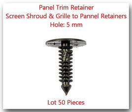 50 Pcs Screen Shrourd & Grille to Panel Retainers Hole: 5mm Fits: GM & Universal