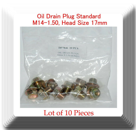 50 Pieces Oil Drain Plug Standard M14-1.50 Head Size 17mm Vehicles 1973-2020