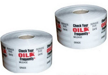 2 Rolls of 500  + 100  Free Total 1100 Stickers Oil Change Reminder Sticker