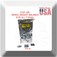 200 of P Style Clip-on Wheel Weight Balance 0.25oz 7gram P025 Lead Free