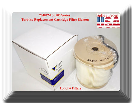 6x 2040PM Element Fuel/Water Separator Fits:Freightliner FL106 95-96 FL112 96-03