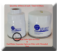 24 Pieces LF3807CA Oil & Fuel Filter Fits:Chevrolet GMC Isuzu Buses Trucks