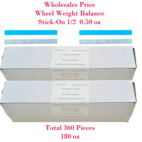 360PCS 1/2 OZ  0.50 Stick-On Wheel Weight Balance 2 Box of 30 Strips Total 180oz