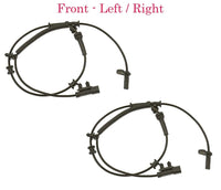 2 Kit ABS Wheel Speed Sensor Front Left & Right W/ Connectors Fits: Dodge Jeep