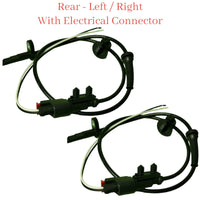 2 x ABS Wheel Speed Sensor & Connectors Rear Left / Right Fits Tesla S 2012-2016