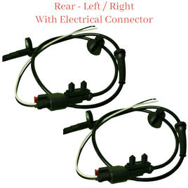 2 x ABS Wheel Speed Sensor & Connectors Rear Left / Right Fits Tesla S 2012-2016