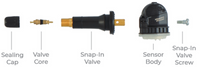 Schrader Snap-in Programmable TPMS Sensor 33500  2002-2024 315 / 314.9 / 433 MHz