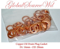 100 x Copper Oil Drain Plug Washer Gasket 14 x 20 mm