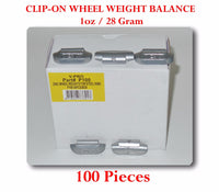 P Style Clip-on Wheel Weight Balance 1oz 28 gram  Led Free 100 Pieces