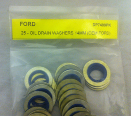 LOT OF 100 DP7409PK - Metal & Rubber Ford Washer Gasket 14mm O.E. #F3DZ-6734A