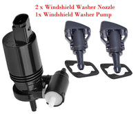 Set 3 Windshield Washer Pump & Nozzles Front Fits Nitro 07-11 Jeep Liberty 05-10