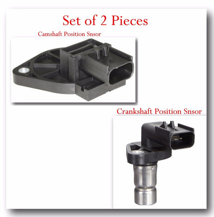 Set of 2 Camshaft & Crankshaft Position Sensors W/ Connectors Fits: Chrysler &