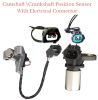 2 Pcs Camshaft/Crankshaft Position Sensor & Connector For Lexus Toyota 1998-2010