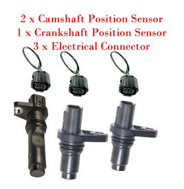 3 Pcs Camshaft / Crankshaft Position Sensor + Connectors Fits Tacoma 2016-2020
