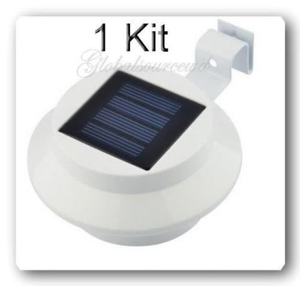 1 Kit Outdoor Solar Powered 3 LEDs Wall Path Landscape Mount Garden Fence Light