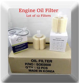 Case of 12 Engine Oil filter CH9972 Fits: OEM# 04152YZZA1 Lexus Scion Toyota 