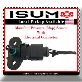 MAP Manifold Pressure Sensor W/Connector Fits VW Beetle Jetta Rabbit 5Cyl 2.5L