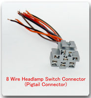 8 Wire Headlight Switch Pigtail Connector Connector Fits: Ford Lincoln Mercury