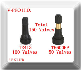  Tire Valve Stem Assortment (TR413 =100 Pcs)(TR600HP =50 Pcs) Total 150 Valves