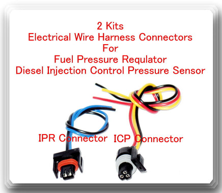 2 Pigtail Connectors of IPR & ICP Sensor Fits:Iternational Navistar DT466E DT466