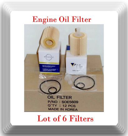 Lot 6 x Eng Oil Filter V-PRO Made In Korea SOE5609 Fits: Lexus Toyota 2006-2021 