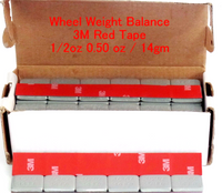 180 Pcs Stick on Self Adhesive Wheel Weights 1/2 0.50 OZ TOTAL 90 OZ RED TAPE