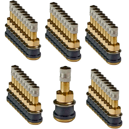 50 x TR501 Straight Brass Tubeless Truck Tire Valve  0.625 Dia , 1.5" Length