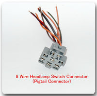 8 Wire Headlight Switch Pigtail Connector Connector Fits: Ford Lincoln Mercury