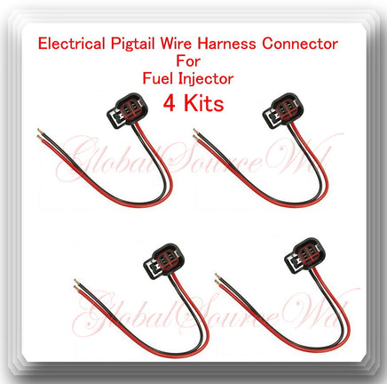 4 Kits Pigtail Connector of Fuel Injector FJ1064 Fits: HHR Malibu G6 2.2L 2.4L