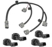 4 x Knock Detonation Sensor & Connectors Fits Lexus GSF IS F LS600H LX570