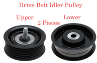 2 Pcs Drive Belt Idler Pulley Lower /Upper Fits: C350 CLK350 E550 2006-2011
