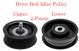 2 Pcs Drive Belt Idler Pulley Lower /Upper Fits: C350 CLK350 E550 2006-2011