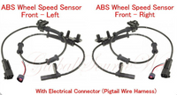 2 ABS Wheel Speed Sensor Front Left & Right W/Connector fit Chrysler Dodge 11-14