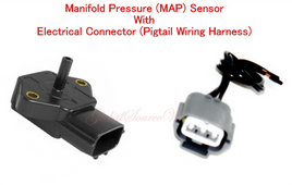 3 Blades Manifold Pressure MAP Sensor W/ Electrical Connector Fits: Mazda Subaru