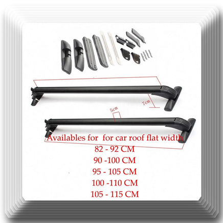 Aluminum CarTop Luggage Roof Rack Cross Bar Carrier Adjustable 100-110cm W/Locks
