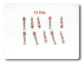 10 Kits Filtered Valve Stem Cores 