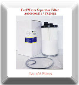 6 X Fuel/Water Separator Filter FS20081 Fits Autocar Freightliner Western Star 