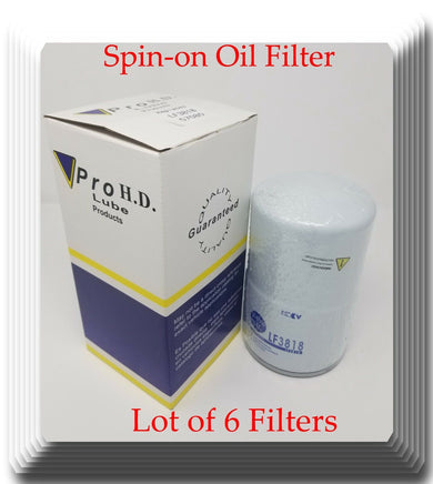 Lot of 6 x  Spin-on Oil Filter Fits: Chevrolet GMC Isuzu Diesel L4 3.9L