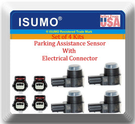 4 x Parking Assist Sensor W/Connector PPS44 Fits: GM GMC Saturn 