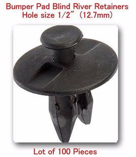 100 Pcs #5672 Bumper Pad Blind Rivet Retainers Hole size 1/2" 12.7mm Fits: GM