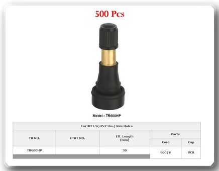Lot  500 x TR600HP High Pressure Tire Wheel Valve Stems