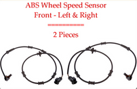 Set 2 ABS Wheel Speed Sensor With Connectos Front-L&R Fits:4WD Ram 2500 3500