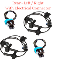 2 X ABS Wheel Speed Sensor Rear W/Connectors L & R Fits:  Silverado Sierra 2500