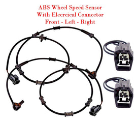 Set 2 ABS Wheel Speed Sensor With Connectos Front-L&R Fits:4WD Ram 2500 3500