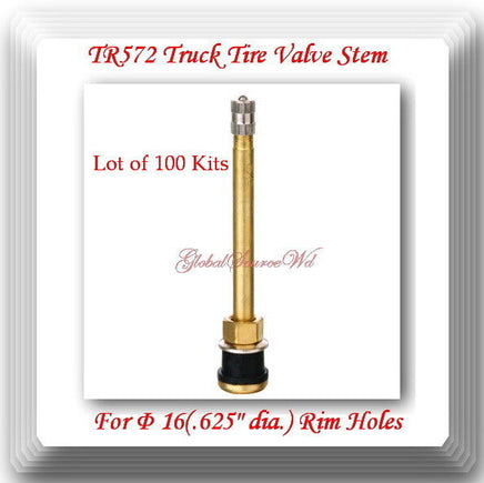 100 x TR572 Truck Tire Valve Stem For Wheels 22.5 /24.5 For Rim Φ.625".Hole L:4"