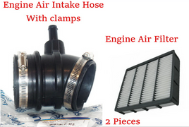 2 Pcs Air Intake hose W/Clamps & air Filter Fits: 4Runner 1998-2001 V6 3.4L